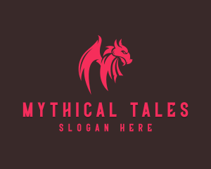 Mythical Dragon Monster logo design