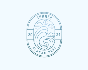 Sea Travel Tourism logo design