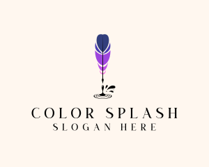 Feather Quill Pen logo design