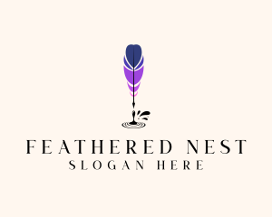 Feather Quill Pen logo design