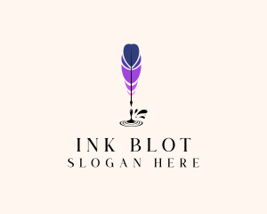 Feather Quill Pen logo design