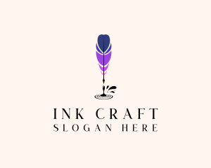 Feather Quill Pen logo design