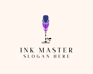 Feather Quill Pen logo design