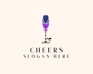 Publisher - Feather Quill Pen logo design