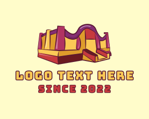 Inflatable Castle - Kiddie Bounce House logo design