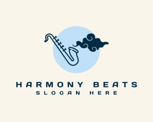 Soundtrack - Saxophone Cloud Music logo design