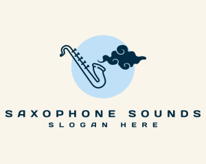 Saxophone - Saxophone Cloud Music logo design