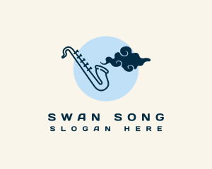 Saxophone Cloud Music logo design