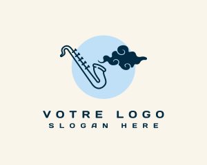 Vlogger - Saxophone Cloud Music logo design
