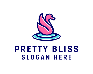 Pretty Swan Lake logo design