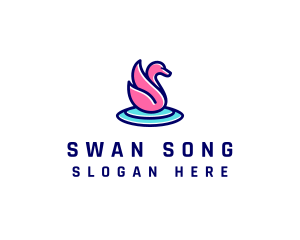 Pretty Swan Lake logo design