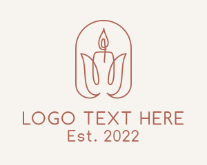 Religious - Relaxing Spa Candle logo design