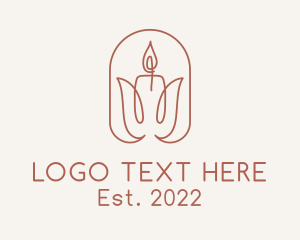 Handmade - Relaxing Spa Candle logo design