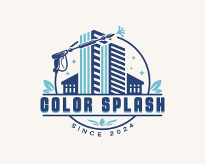 Building Pressure Washer Cleaner logo design