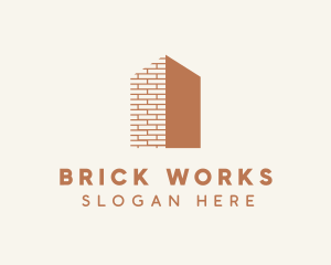 House Brick Construction logo design