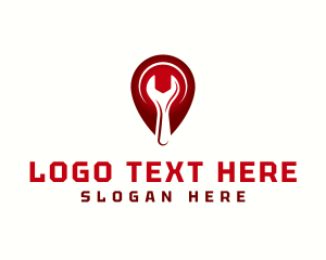 Location Pin - Location Pin Wrench logo design