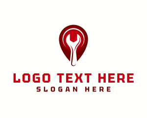 Symbol - Location Pin Wrench logo design