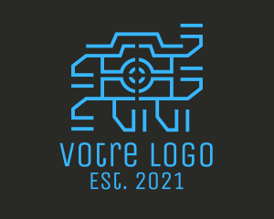 Blue - Labyrinth Photography Camera logo design