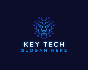 Cyber Lion Tech logo design