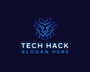 Cyber Lion Tech logo design