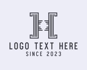 Finance Consulting - Elegant Pillar Letter H logo design
