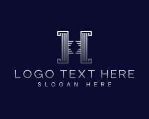 Elegant Pillar Letter H logo design