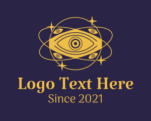 Universe - Mystical Eye Planet logo design