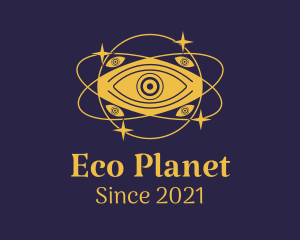 Planet - Mystical Eye Planet logo design