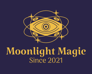 Nighttime - Mystical Eye Planet logo design
