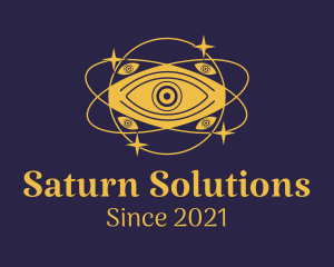 Saturn - Mystical Eye Planet logo design