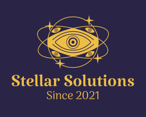 Universe - Mystical Eye Planet logo design