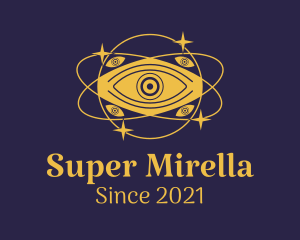 Gold - Mystical Eye Planet logo design
