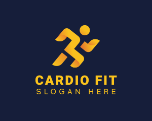 Cardio - Runner Athlete Marathon logo design