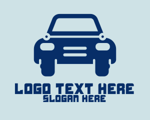 Smart Car - Blue Tech Car logo design