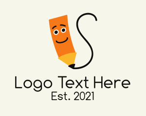 Home School - Pencil Scribble Mascot logo design