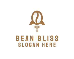 Bean - Rocket Coffee Bean logo design