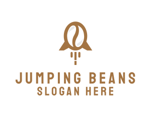 Rocket Coffee Bean logo design
