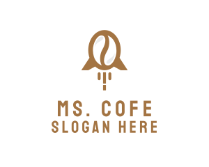 Rocket Coffee Bean logo design