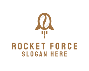 Missile - Rocket Coffee Bean logo design