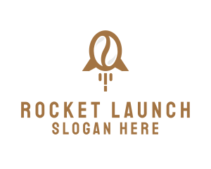 Rocket Coffee Bean logo design