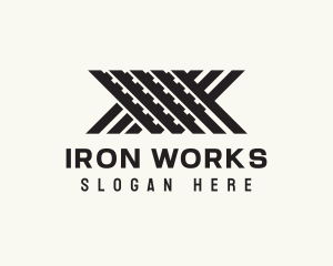 Iron - Metal Works Letter X logo design