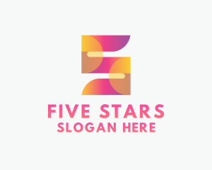 Five - 3D Modern Letter S logo design