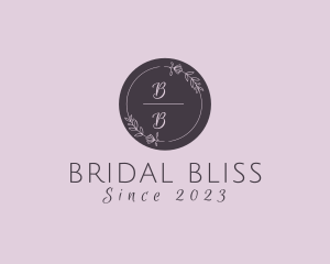 Bride - Circle Wreath wedding Planner logo design