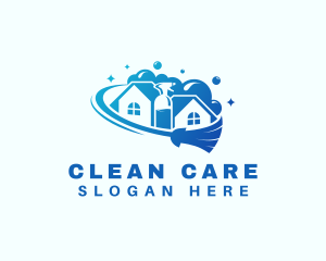 Cleaning House Sanitation logo design