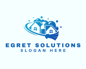 Cleaning House Sanitation logo design