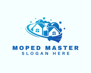 Cleaning House Sanitation logo design