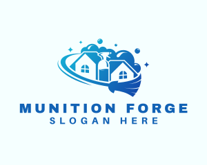 Cleaning House Sanitation logo design