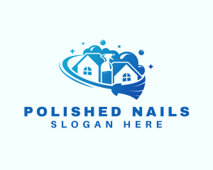 Cleaning House Sanitation logo design