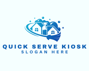 Cleaning House Sanitation logo design