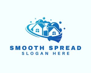 Cleaning House Sanitation logo design